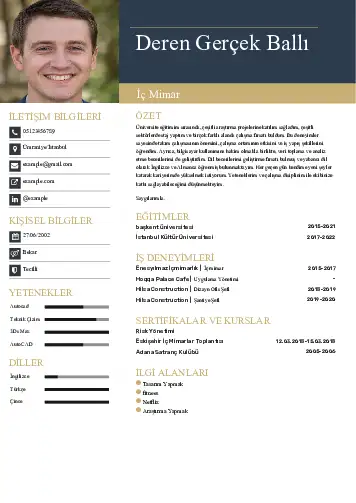 İç Mimar Cv Örnekleri cv indir